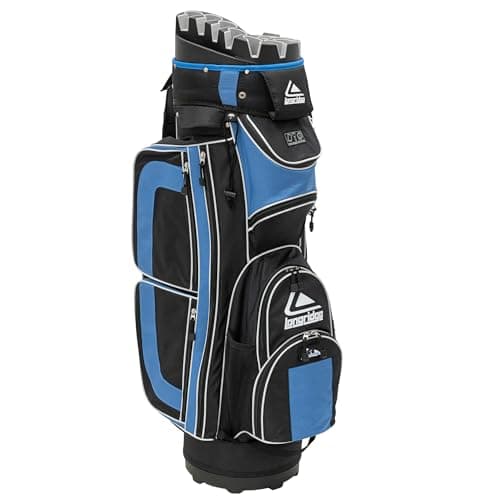 Image of Longridge Pro Cart Golf Bag - Hard Top Club Separation Divider - Black/Navy