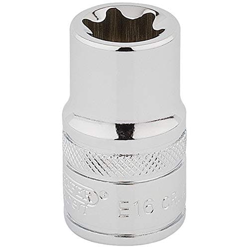 Image of Draper 34327 TX-Star 1/2 Inch Square Drive E16 Socket, Blue