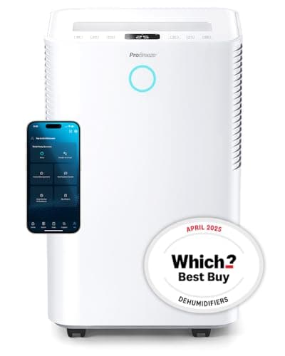 Image of Pro Breeze® 20L OmniDry WiFi Dehumidifier with Automatic Humidity Sensor & Display, Sleep Mode, 24Hr Timer, Laundry Drying, Continuous Drainage with Smart App - WHICH? BEST BUY DEHUMIDIFIER AWARD