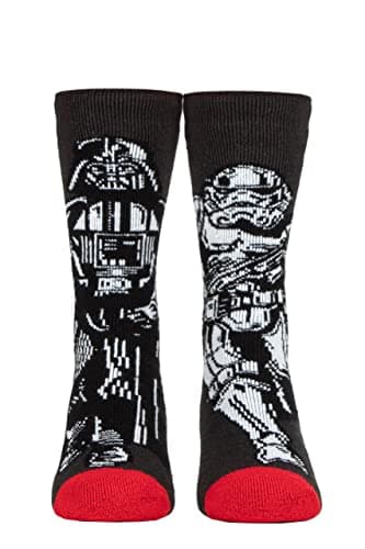 Image of HEAT HOLDERS SOCKSHOP Mens 1.6 TOG Lite Star Wars Darth Vader and Stormtrooper Thermal Socks Pack of 1 Black 6-11