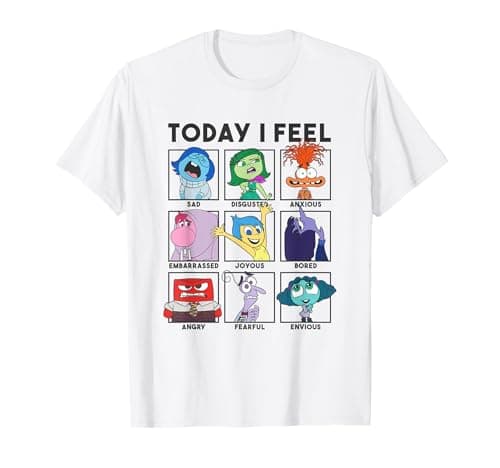 Image of Disney Pixar Inside Out 2 Today I Feel... Emotions Panels T-Shirt
