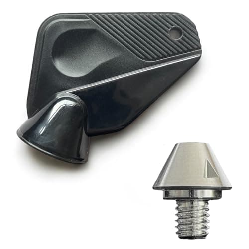Image of Stud replacement tool for 6mm Adidas studs. Durable stud key with metal teeth compatible with Adidas Football & Rugby Boots inc Predator F50. M6 stud removal (Stud tool + 8mm conical stud, silver)