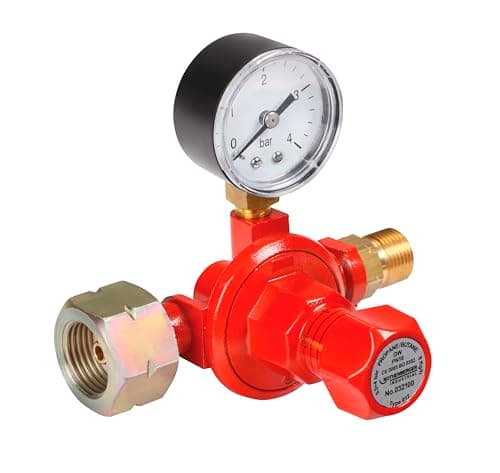 Image of ROTHENBERGER Industrial Propane constant pressure regulator with pressure gauge infinitely variable 0.5-4 bar