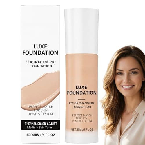 Image of Color Changing Foundation for Mature Skin,PH Adaptive Foundation,Skin Matching Foundation,Natural Makeup Effect,Waterproof&Sweatproof,Long-Lasting,Strong Coverage,Gentle&Non-Irritating(Medium Skin)