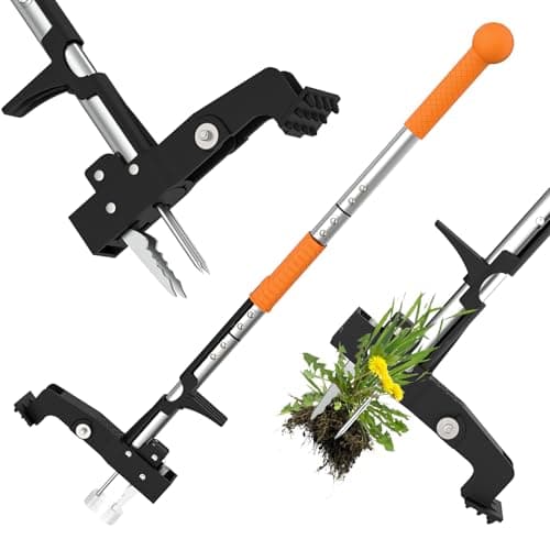Image of Digtokore Weed Remover Tool, Stand Up Weed Puller Root Remover with 4 Claws, Garden Weeder Tool with Ergonomic 99cm Long Handle, Heavy Duty Weeding Tools without Bending or Kneeling