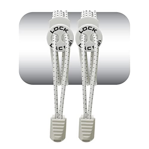 Image of LOCK LACES - Elastic No Tie Shoe Laces - One Size Fits All for Kids and Adults - Elastic No Tie Shoelaces, White