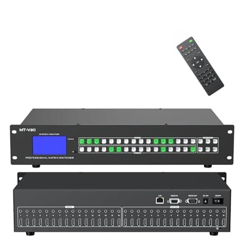 Image of MT-VIKI 4x4 Custom Video Wall Controller & 16x16 4K Seamless HDMI Matrix Switch with Web GUI, 2U Rack Mount, Multi-Mode Control, Audio Support‌