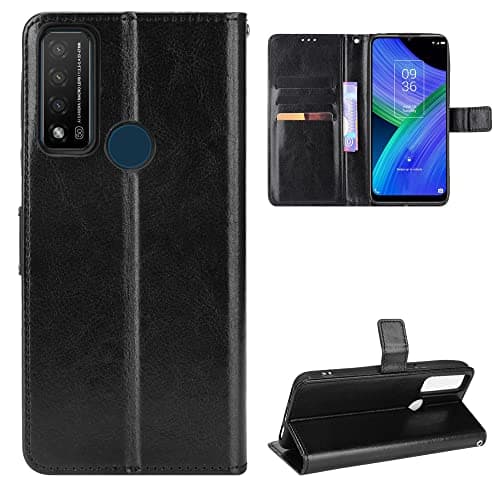 Image of TCL 20R 5G Case [Wallet Case] [Kickstand] [Card Slots] [Magnetic Flip Cover] Compatible with TCL 20R 5G Smartphone(Black)