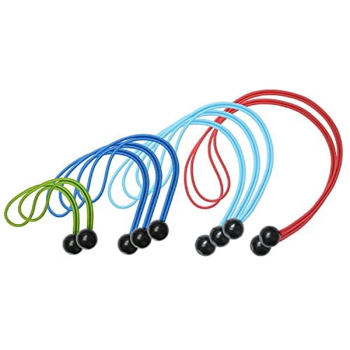 Image of MASTER LOCK Bungee with Ball [2 * 20 cm + 3 * 30 cm + 3 * 40 cm + 2 * 50 cm] [Set of 10 Bungees] 3258EURDAT - Ideal to Carry Yoga Mat