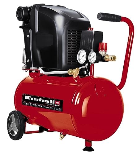 Image of Einhell 24L Oil Lubricated Air Compressor 240V, 8 Bar, 116 PSI, 132 l/min, 1500W Long Life Motor, Pressure Reducer, Safety Valve - TE-AC 230/24/8 OF Compressed Air Pump For Workshops