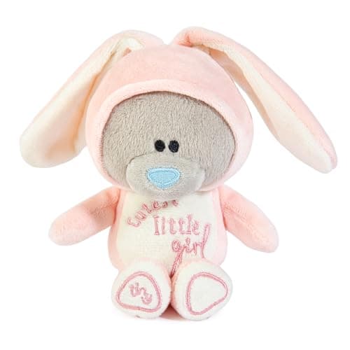 Image of Me to You Tiny Tatty Teddy New Baby Girl Plush Bear In Bunny Onesie, 10cm Bear - Official Collection