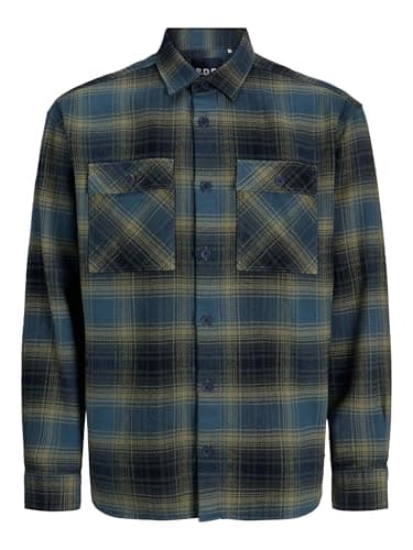 Image of R.d.d. royal denim division Rddcharles Check Overshirt L/S Sn, Beetle, XXL