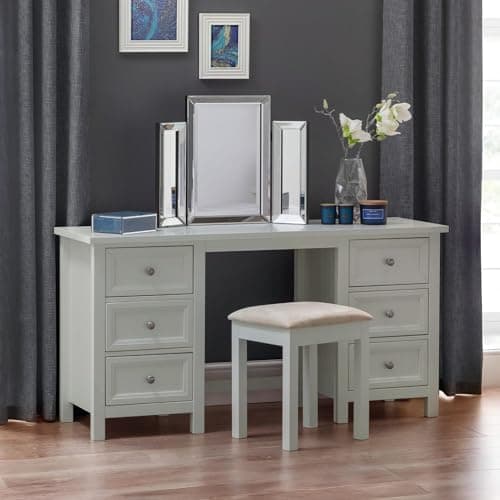 Image of Julian Bowen Maine Dressing Table, Dove Grey