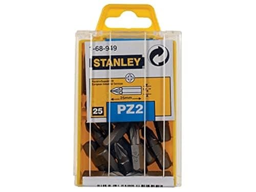 Image of Stanley 168949B Pozidriv 2 Point Bit 25mm (25 Pieces)
