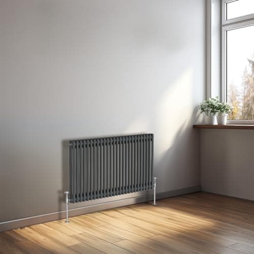 Image of NRG 600x1190 Cast Iron Horizontal Radiator Anthracite 2 Column Central Heating Rads