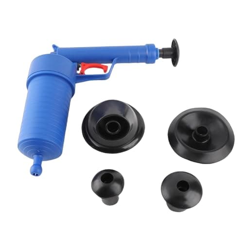 Image of Air Pump Drain Blaster, High Pressure Toilet Plunger Air Pump Drain Unblocker Plunger Opener Cleaner Kit for Bath Toilets, Bathroom, Shower, Kitchen Clogged Pipe Bathtub