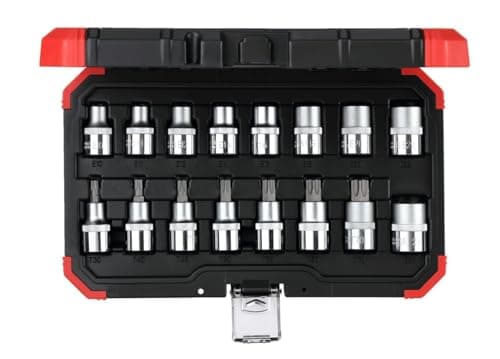 Image of GEDORE Red Socket Spanner Set 1/2 Inch TX 16 Pieces
