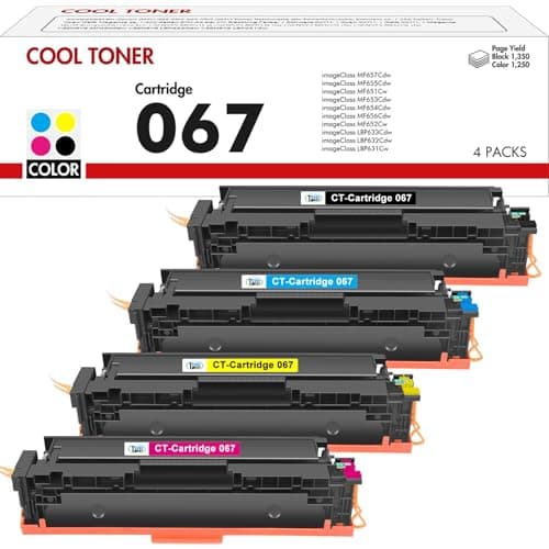 Image of 067 067H Toner Cartridge Set: Compatible for Canon 067 067H i-SENSYS MF655Cdw MF657Cdw MF651Cw LBP631Cw LBP632Cdw LBP633Cdw MF656Cdw MF653Cdw MF654Cdw 4 Packs ( Black Cyan Yellow Magenta )