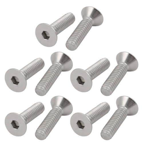 Image of TA-VIGOR 10Pcs Hex Socket Countersunk Head Screw Bolts, 1/4-20 x 1" 304 Stainless Steel Flat Head Socket Cap Screws Bolts Fasteners for Bicycle Motorcycle Repair, Machinery, Household Appliances