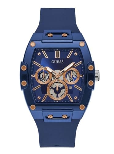 Image of GUESS Men Analog Quartz Watch with Silicone Strap GW0203G7