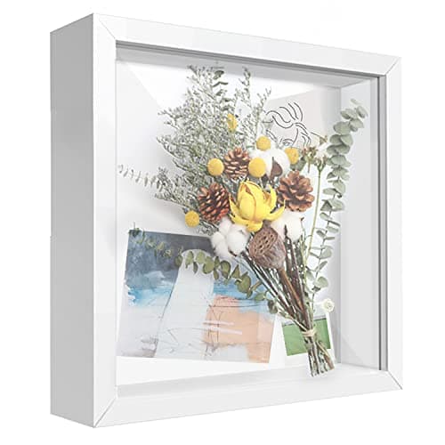 Image of 3D Shadow Box Frame 8x8 Picture Frame Wooden Deep Box Display Personalised Photo Frames Gifts for Crafts, Anniversary, Wedding, Graduation