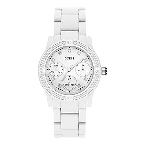 Image of Guess Womens Quartz Watch, Multi dial Display and Silicone Strap W0944L1