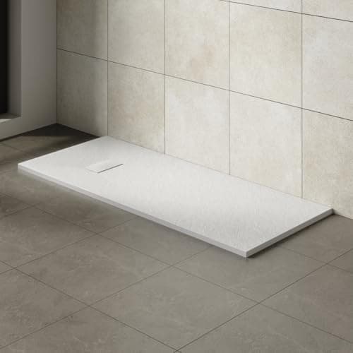 Image of Aquariss 1700x700mm SMC Anti Slip Shower Base Tray Rectangular for Shower Enclosure White