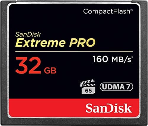 Image of SanDisk Extreme Pro 32 GB 160 MB/s Compact Flash Memory Card - Black/Gold/Red