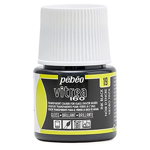 Image of Pebeo - Transparent Glass Paint Vitrea 160°C - Ink Black - 45 ML