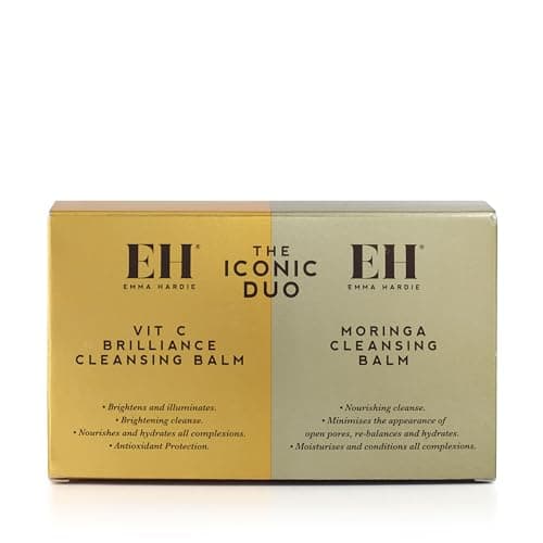 Image of Emma Hardie Iconic Cleansing Duo (2 x 50g) - Vitamin C Brilliance & Moringa Cleansing Balms, Brightening, Purifying & Hydrating Double Cleanse Ritual for Radiant, Healthy-Looking Skin