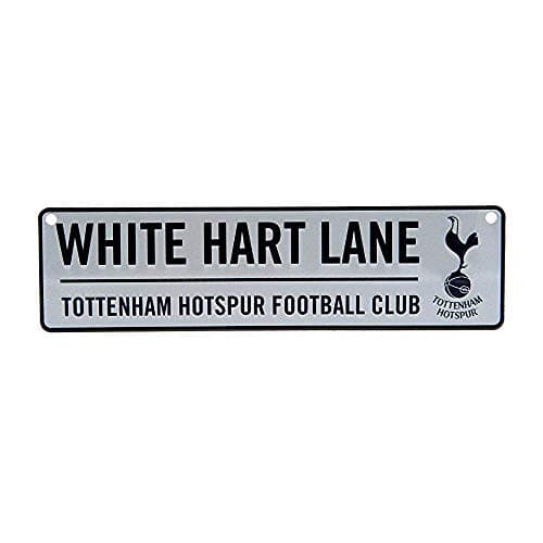 Image of Tottenham Hotspur FC Official Football 3D Embossed Metal Hanging Street Sign (One Size) (White/Navy/Black)