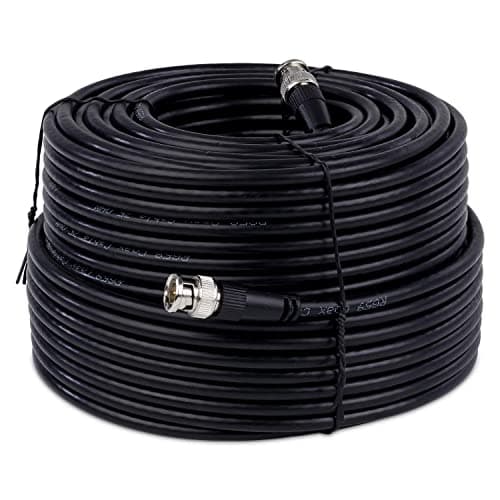 Image of SSL Satellites 3 Meter Black BNC to BNC CCTV Coaxial Video Cable Lead Extension Indoor/Outdoor Male to Male Plug Camera DVR Kit