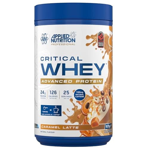 Image of Applied Nutrition Critical Whey Protein Powder – 24g Protein per Serving, High Protein Powder, Protein Shake with BCAAs & Glutamine – Muscle Growth & Recovery (825g - 25 Servings) (Caramel Latte)