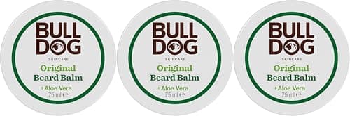 Image of BULLDOG SKINCARE - Original Beard Balm, For Condition & Light Hold, For All Beard Types, 75g x 3 Pack