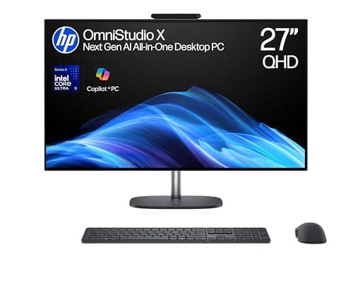 Image of HP OmniStudio X 27” Next Gen AI All-in-One Desktop PC | CoPilot+ PC | Intel® Core™ Ultra 5-325 Processor | 32GB RAM | 1TB SSD | Intel® Graphics | QHD Neo:LED Display | Windows 11 | 27-cx0000sa