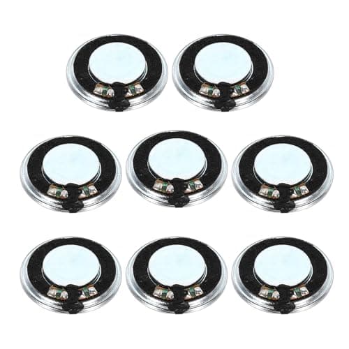 Image of sourcing map 8 Pcs 1W 8 Ohm Small Speakers Metal Shell Round Internal Micro Magnet Speaker for Mini Speakers DVD EVD Multimedia Mobile Portable Advertising Machine