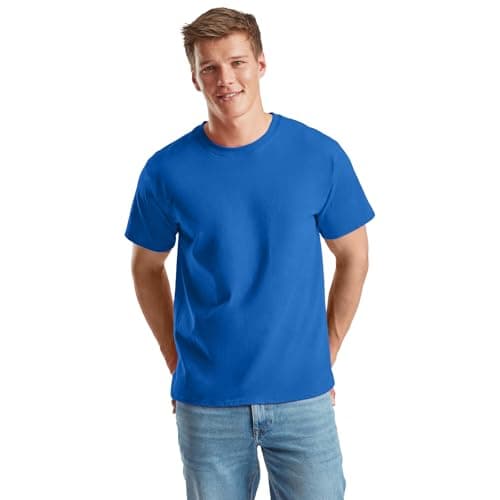 Image of NetSetUK Men's Value Weight Short Sleeve T-Shirt Plain Crew Neck 100% Cotton Summer T Shirts for Men UK Size (S to XXL) Royal Blue