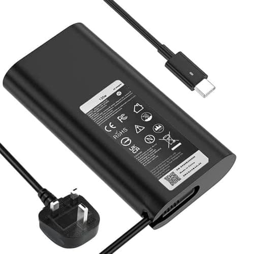 Image of 130W USB C charger Compatible with Dell XPS 15 9500 17 9700 Latitude 7210 7310 7410 9410 9510 5420 5520 Precision 5550 5750 3560 3550 3551 Laptop AC Power Supply Adapter Cord