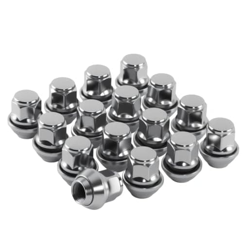 Image of M12x1.5 Lug Nuts Chrome M12-1.50 Acorn 12x1.5 Taper Washer 19mm Hex Set of 16 for Ford Alloy Wheels Fit for Ford Fiesta Focus Kuga