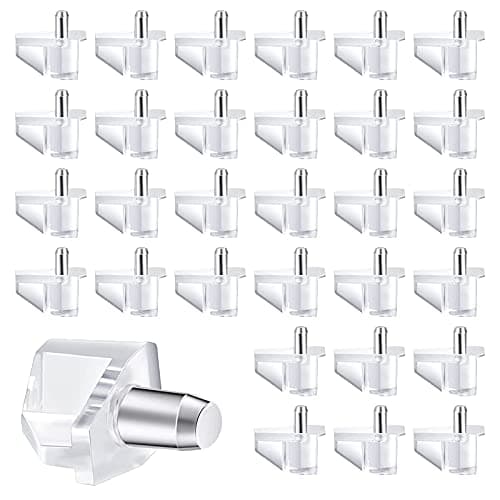 Image of 80Pcs Shelf Support 5mm Stud Pegs Plugs Metal Kitchen Shelf Supports Bracket Pins for Cabinet Glass Shelve Wardrobe