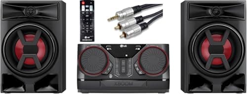 Image of LG XBOOM CK43N 300W Bluetooth Party Hi-Fi, Double USB, AUX O/P, Multi format, Bundle includes Remote Control & Professional Phono Lead. Black