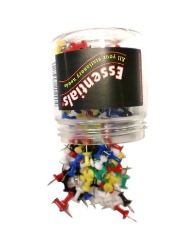 Image of Whitecroft Essentials Value Push Pin - Assorted Colour (Pack of 200)