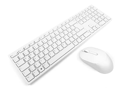 Image of Dell KM5221W White GERMAN Pro Wireless Keyboard & Mouse Combo Bundle