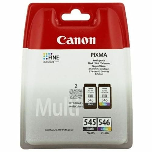 Image of Canon PG-545 Black + CL-546 Colour Genuine Ink Cartridges – Multipack