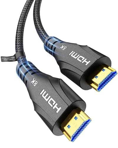 Image of Cratree HDMI Cable 0.25M,8K HDMI Cable short High Speed 48Gbps 4K 120hz 8K 60hz,Dolby Atmos Vision eARC Compatible with HDTV Projector Blu-ray Soundbar Monitor Laptop