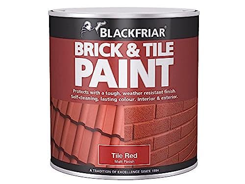 Image of Blackfriar BKFBTMR500 Brick and Tile Paint, 500 ml, Matt Red