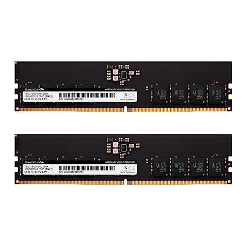 Image of TEAMGROUP Elite DDR5 32GB Kit (2x16GB) 5600Mhz PC5-44800 CL46 Non-ECC Unbuffered UDIMM 288 Pin PC Computer Desktop Memory Module Ram Supports Intel & AMD TED532G5600C46DC01