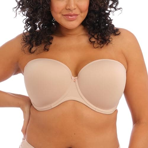 Image of Elomi Women's Smooth Strapless Seamless Underwire T-Shirt Bra, Sahara, 32GG US