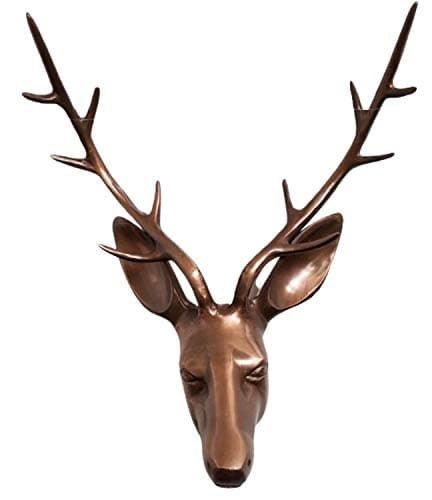 Image of SK Metal Stag Head Copper Finish Wall D�cor
