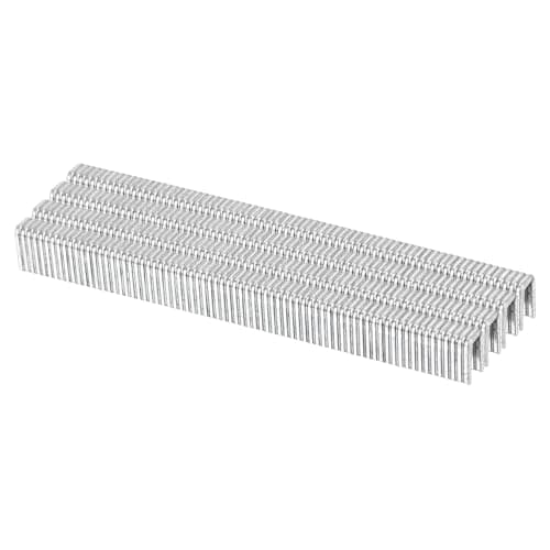Image of sourcing map 18 Gauge Narrow Crown Staples 1/4"x3/8", 1000Pcs Galvanized Steel for Pneumatic, Electric Stapler, White
